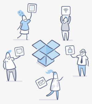 On The Air, In The Office, Across The Station - Dropbox Illustrations