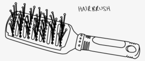Brush Drawing Hair - Line Drawing Of A Brush