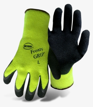 Boss® Frosty Grip® High-vis Insulated Knit Latex Palm - Boss Gloves 8439nl Frosty Grip Gloves