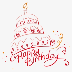Happy Birthday Vector Art Png - Happy Birthday Zia Cake