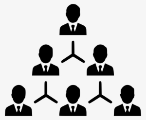 Hierarchy People Management Men Structure Organization - Organisational Structure Icon
