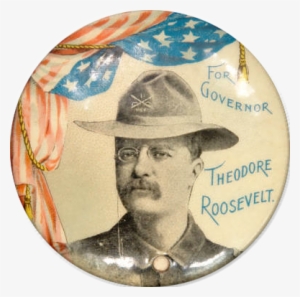 Cool Button From Teddy Roosevelt's Winning 1898 Campaign - Theodore Roosevelt Pins