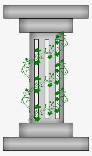 Cartoon, Plant, Vine, Column, Greek, Structure - Column Clip Art