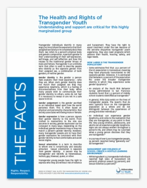 The Health And Rights Of Transgender Youth - Document