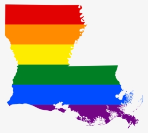 Lgbt Flag Map Of Louisiana - Louisiana Vector