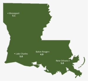 Louisiana Sun Light Hours Map - Louisiana State
