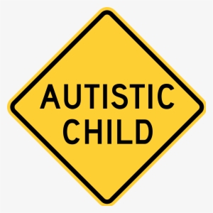 Vector Transparent Library Autistic Child Warning Sign - Autistic Child Sign