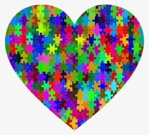 World Autism Awareness Day Psychology National Autistic - Colorful Puzzle Heart