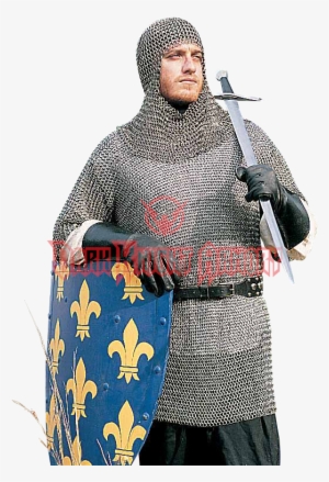 Chainmail Shirt - Mail Armor Coif Chain Mail Medieval Armor