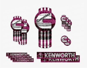 Purple Cummins Kenworth Kit Emblem Skins - Cummins