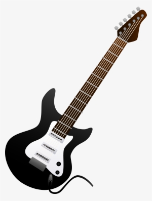 Guitar Black And White Bass Guitar Clipart Black And - Electric Guitar Clipart