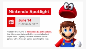 Nintendo's E3 Activities Kick Off On Wednesday June - Super Mario Odyssey (nintendo Switch)