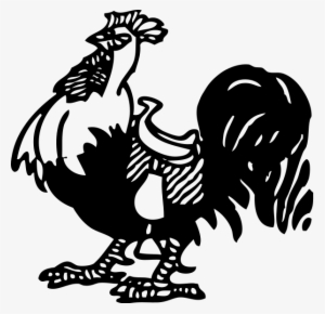 Rooster With A Saddle Clipart Png