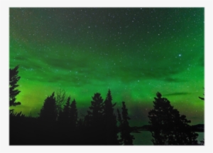 Green Glow Of Northern Lights Or Aurora Borealis Poster - Aurora