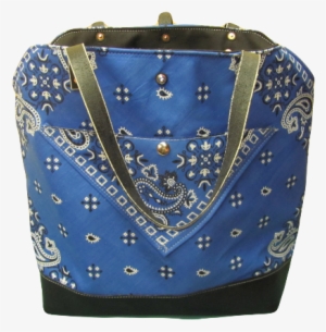 Blue Bandana Tote Bag - Handbag