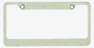 7 Row Ab “aurora Borealis” Crystal License Plate Wide - Parallel