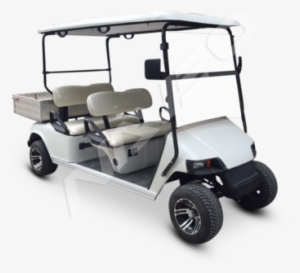 White 4 Seater Golf Cart With Cargo - Golf Cart