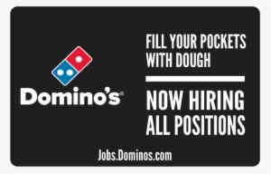 "now Hiring All Positions" Counter Mat 4-pack - Domino's Pizza