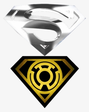 Superman Yellow Lantern Double Shield - Superman Logo Chrome
