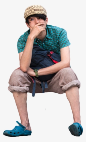Chico Sentado Hipster People Sitting Png, Render People, - Chico Sentado Png
