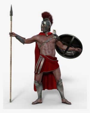 Soldier, Sparta, Antique, Man, Fighter, Warrior, Spear - Black Fighter Tribal Spear