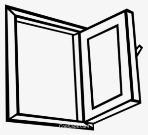 Open Window Royalty Free Vector Clip Art Illustration - Illustration