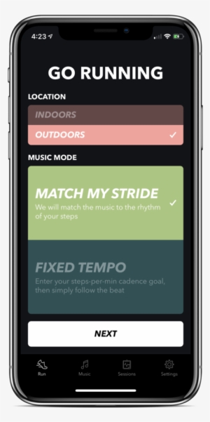 Running Modes For Music - Smartphone