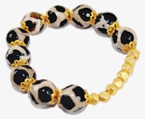 Gold Nugget Spacer Bead Bracelet - Bracelet