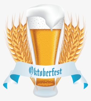 Oktoberfest Beer With Wheat Banner Png Clipart Image - Clip Art