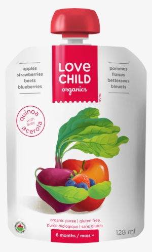 Strawberries, Beets Blueberries - Love Child Organics Baby Food Pouch With Quinoa