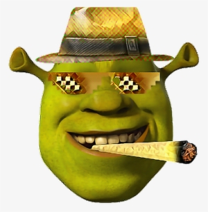 Golden Mlg Shrek Face Bling Shrek Dank Meme Funny Wow - Dank Memes Transparent Background