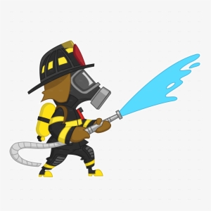 Firefighter By Gatts - Fire Fighter Cartoon Png