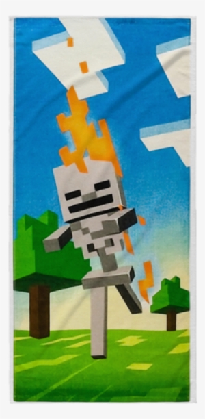 Buy It Now - Franco Minecraft Skeleton Beach Towel