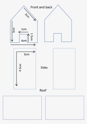 Gingerbread House Template - Diagram