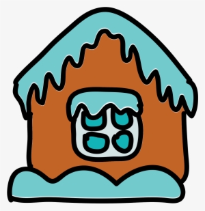 Gingerbread House Icon - Ice House Cartoon