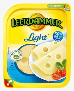Light, Reduced Fat Cheese Slices - Leerdammer Cheese