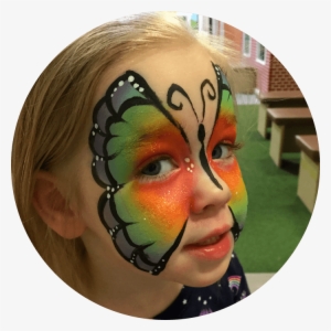 Rainbow Butterfly Face Painting - Face Painting