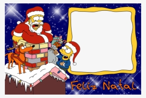 molduras ou cartões de natal - homer simpson christmas
