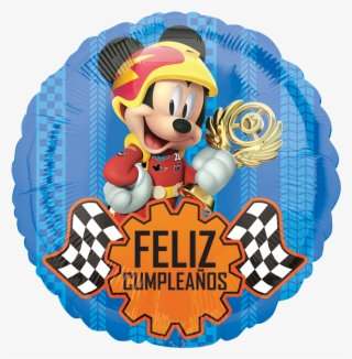 18" Mickey Roadster Feliz Cumpleaños Balloon - Mylar