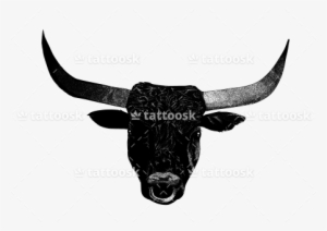 Black/monochrome Dotwork Bull Head ❥❥❥ Https - Black Bull Head Tattoo