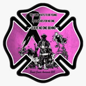 Breast Cancer Awareness Fire Decal - Wildland Firefighter Maltese Cross