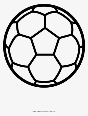 Balón De Fútbol Página Para Colorear - Soccer Ball Outline Transparent
