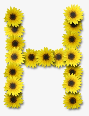 Yellow Flower Letter H