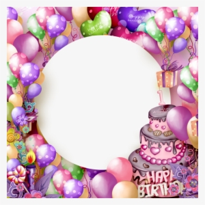 Happy Birthday Transparent Frame With Cake - Happy Birthday Madhuri Dixit