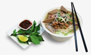 Beef Noodle Soup With Meat Ball - Pho Noodle Png