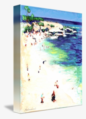 Vector Freeuse Library Day At The Cove La Jolla California - Gallery-wrapped Canvas Art Print 11 X 14 Entitled Sunny