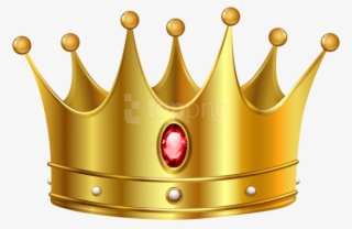 Imagem De Coroas Coroa Dourada Com Pedra Vermelha - Crown With No Background
