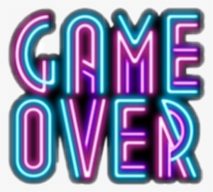 Gameover Game Over Neon Cute Grunge Tumblr - Game Over Neon Png