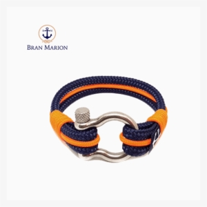 Dark Blue And Orange Nautical Bracelet - United States Of America