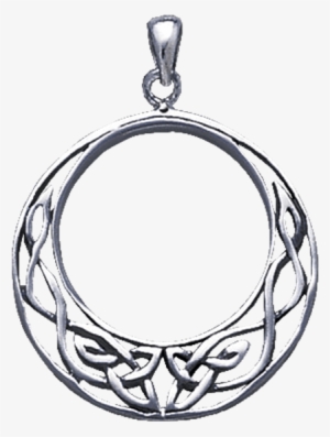 White Bronze Open Circle Celtic Knot Pendant - "open Circle Celtic Knot Earrings"